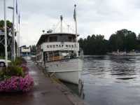 M/s Gustaf Wasa (byggd 1876) frtjd vid hemmahamnen vid Leksands bthamn.