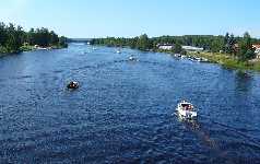 Dallven uppstrms mot Borlnge. Bilden tagen frn landsvgsbron mellan Torsng och Tylla.