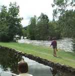 The natural stream beside the canal.