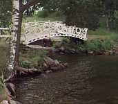 The nice pedastrian bridge at the western entrance