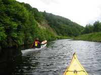 Strax sder om Crinan Bridge finns en skarp S-krk.