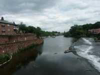 Dee sedd uppstrms frn Old Dee Bridge i Chester