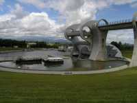 Unionkanalen anluter till Falkirk Wheel via en akvedukt.