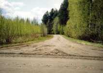 Forest road towards Haapavirta canal and crossing (road number 5100) in Mnni village.