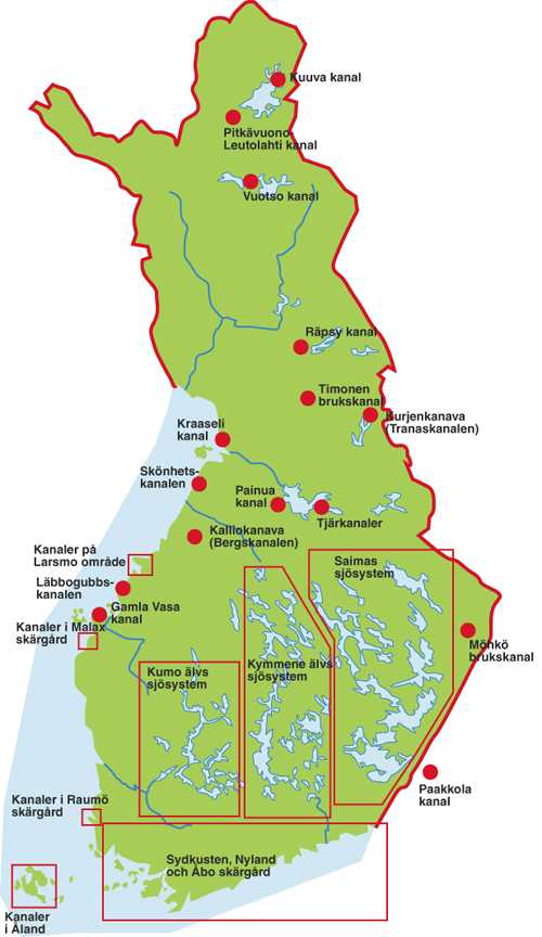Karta över Finland