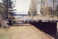 1865 - 1867 rakennetun kanavan sulkuportit.