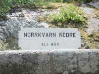 Norrkvarn nedre, 63,3 meter ver havet