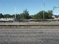 Vy norrut �ver broarna
