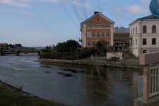 The canal with the residence at back