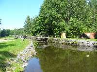 �ttans sluss nedstr�ms. Bilden tagen fr�n v�ntbryggan.