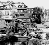 Barge being loaded at Nyng<BR>in the early 1930ies.