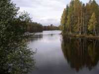 View from the railway bridge towards lake Tolven