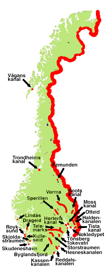 Karta över Norge