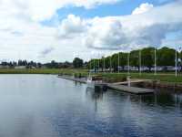 Gsthamnen vid Mora strand. Fotot taget frn ngbtsbryggan.