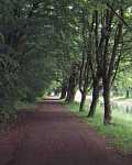 The promenade on the east side of the canal