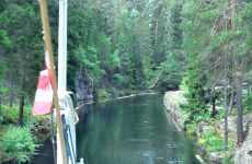 Kanalen ovanf�r Ulefoss slusstrappa