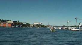 The canal west of the bridge