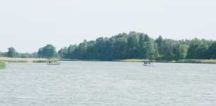 Den smalaste delen  av P�lsundet sedd fr�n norr