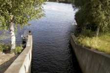 View downstreams from the bridge by the lock