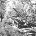 The old bridge on a picture either from the late 1940ies or the early 1950ies.